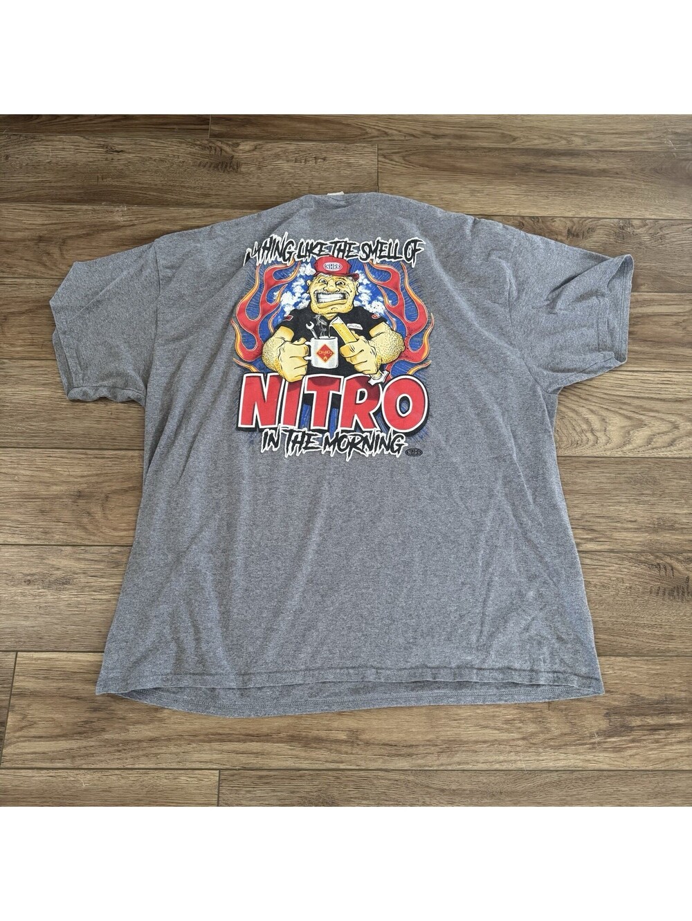 NHRA Nitro in the Morning Drag Racing T-Shirt Gray 3XL
